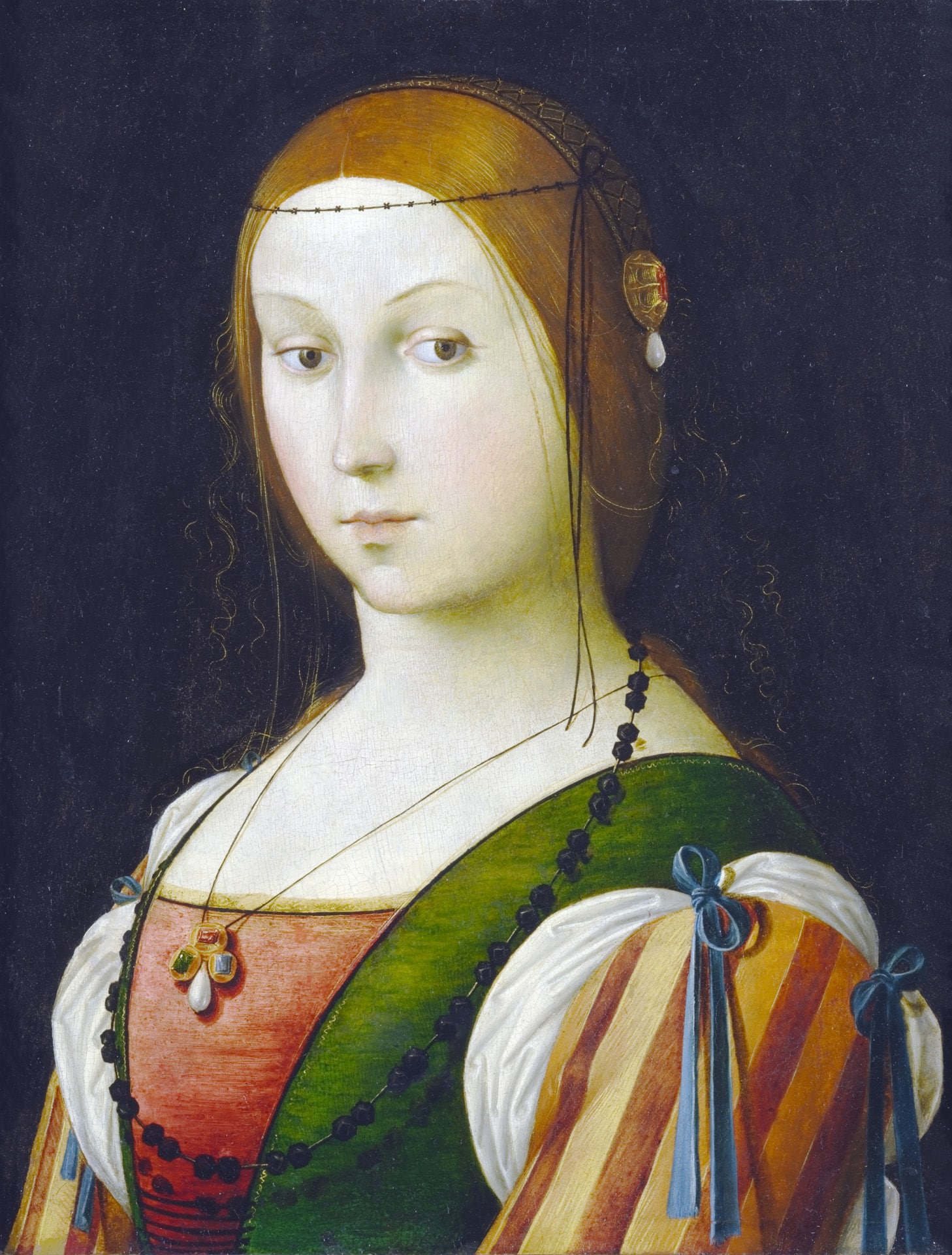young woman in Renaissance style clothing